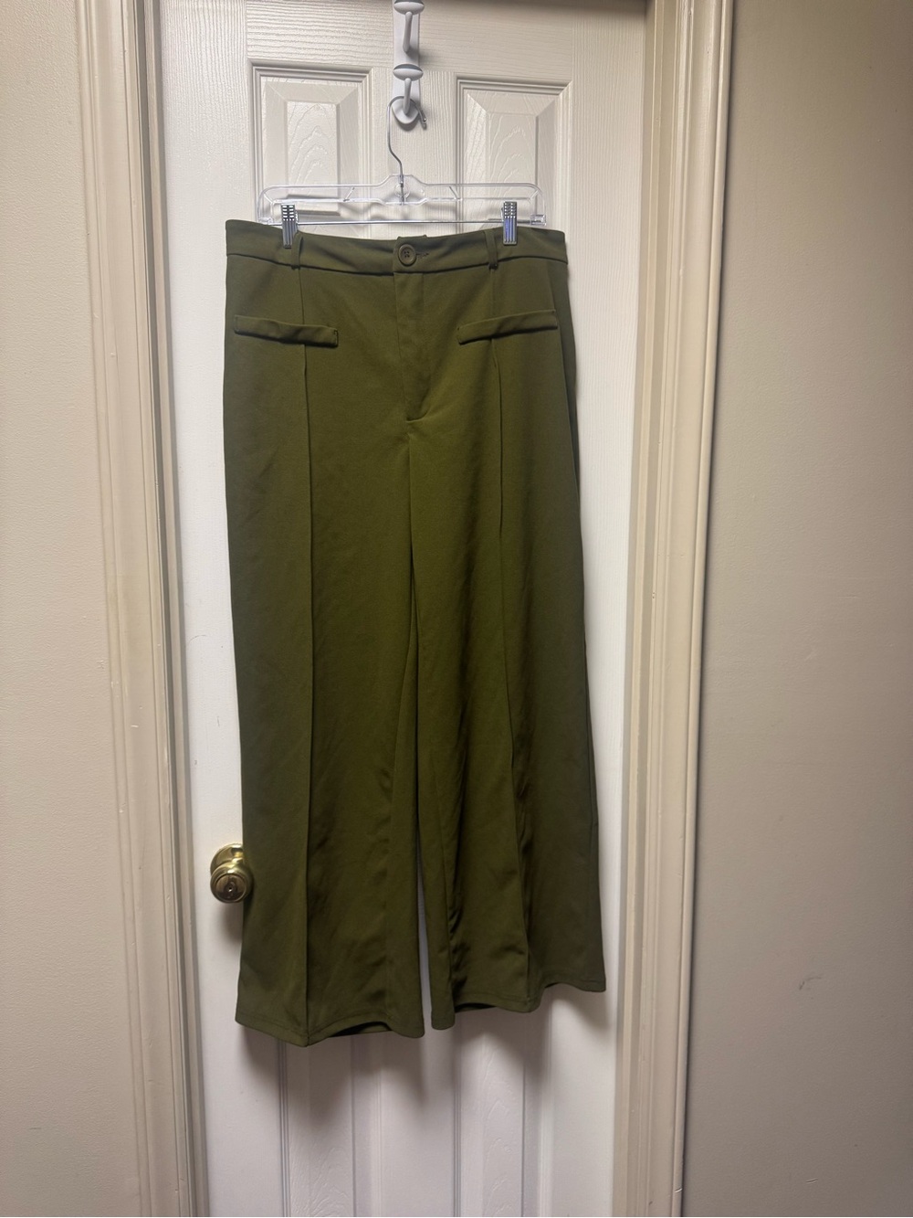 SHEIN Olive Green Wide Leg Trousers